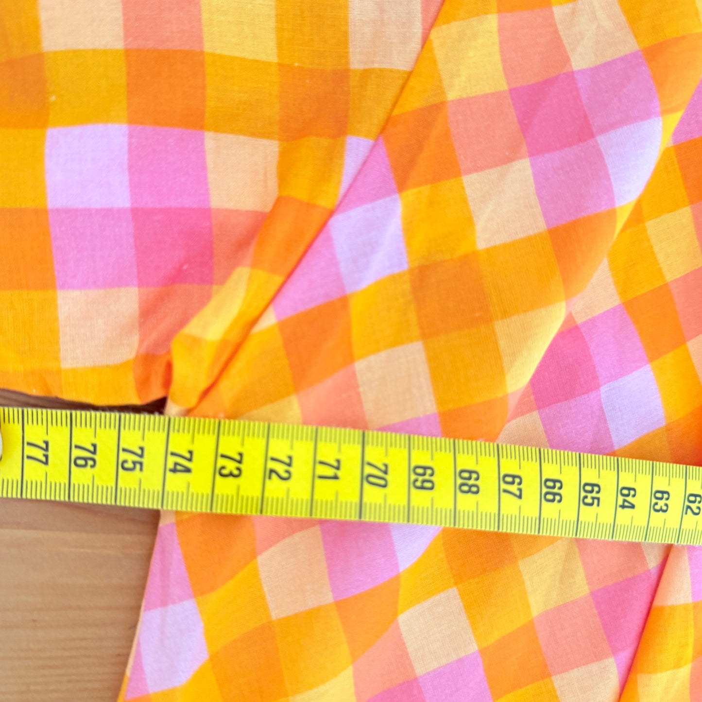 Chemise à carreaux rose et orange - April vintage
