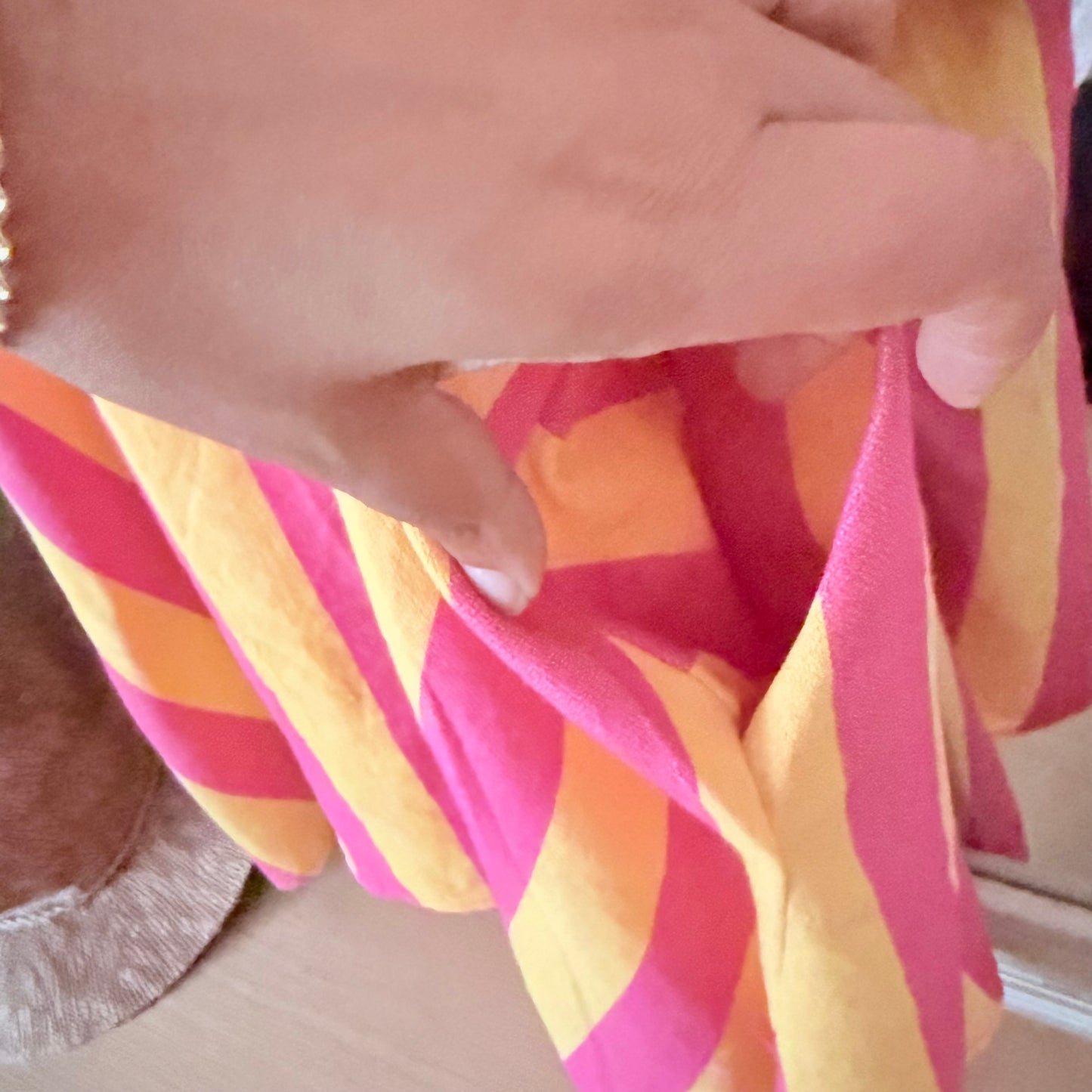 Robe rayée jaune rose - Lovika