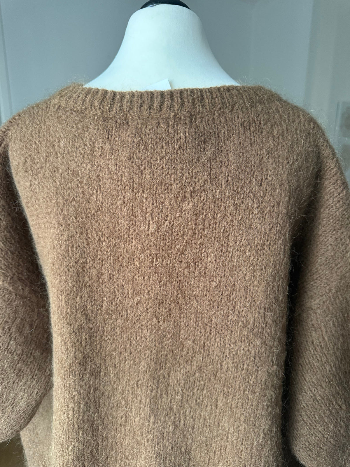 Cardigan Manches Courtes Camel Kid-Mohair LOUNAE