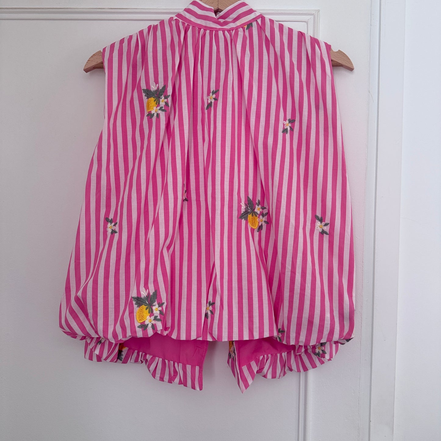Blouse rose noeuds dos ouvert - kilky