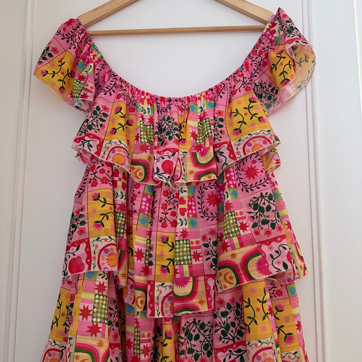 Robe rose et jaune - April vintage LOUNAE