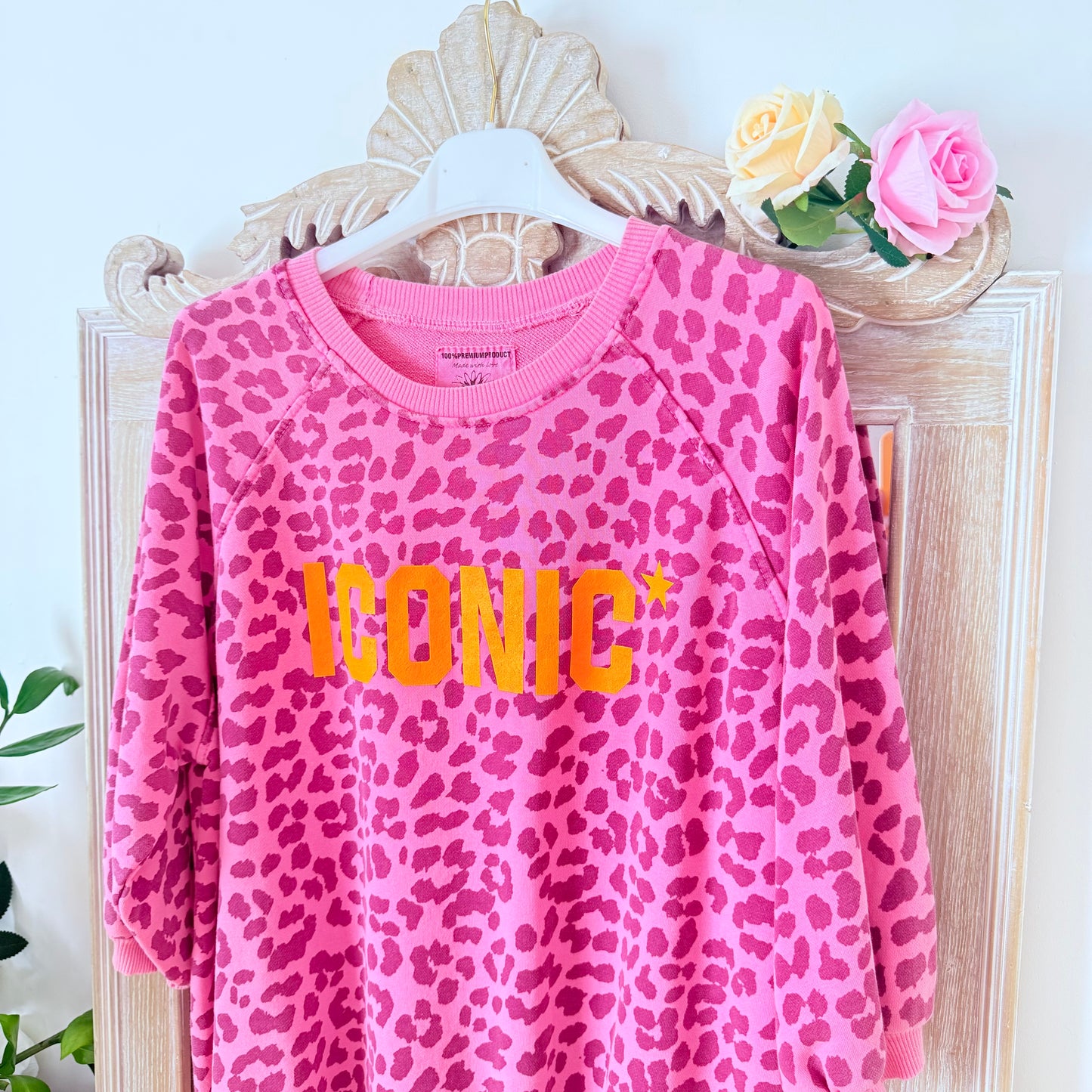 Rosa Leopard-Sweatshirt ICONIC - April Vintage