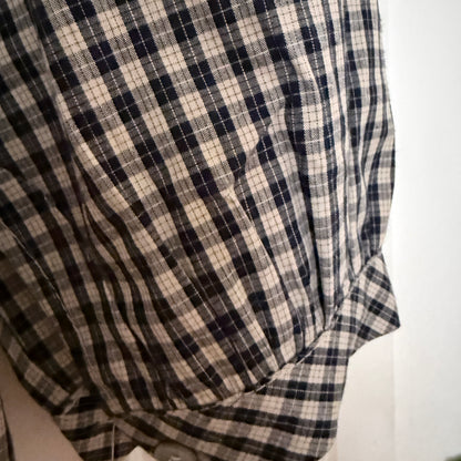 Chemise vichy bleue et blanche en coton taille unique LOUNAE