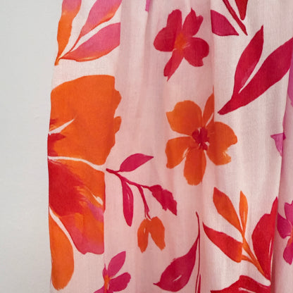 Robe longue multicolore fleurie en viscose LOUNAE