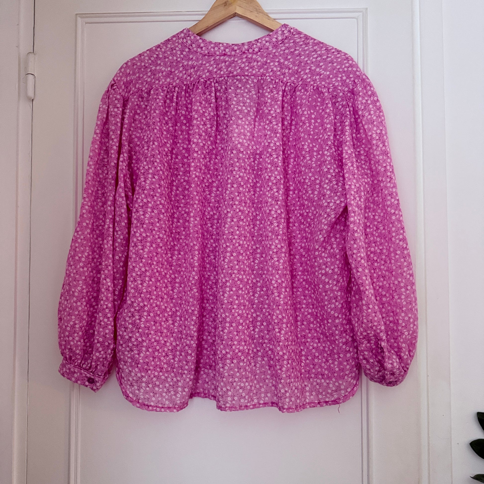 Chemise rose fleurie taille unique LOUNAE