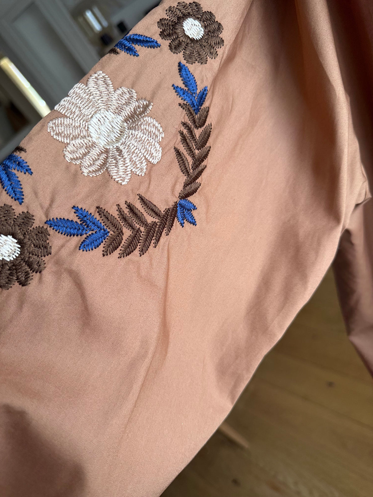 Chemise Manches Longues Brodée Camel LOUNAE
