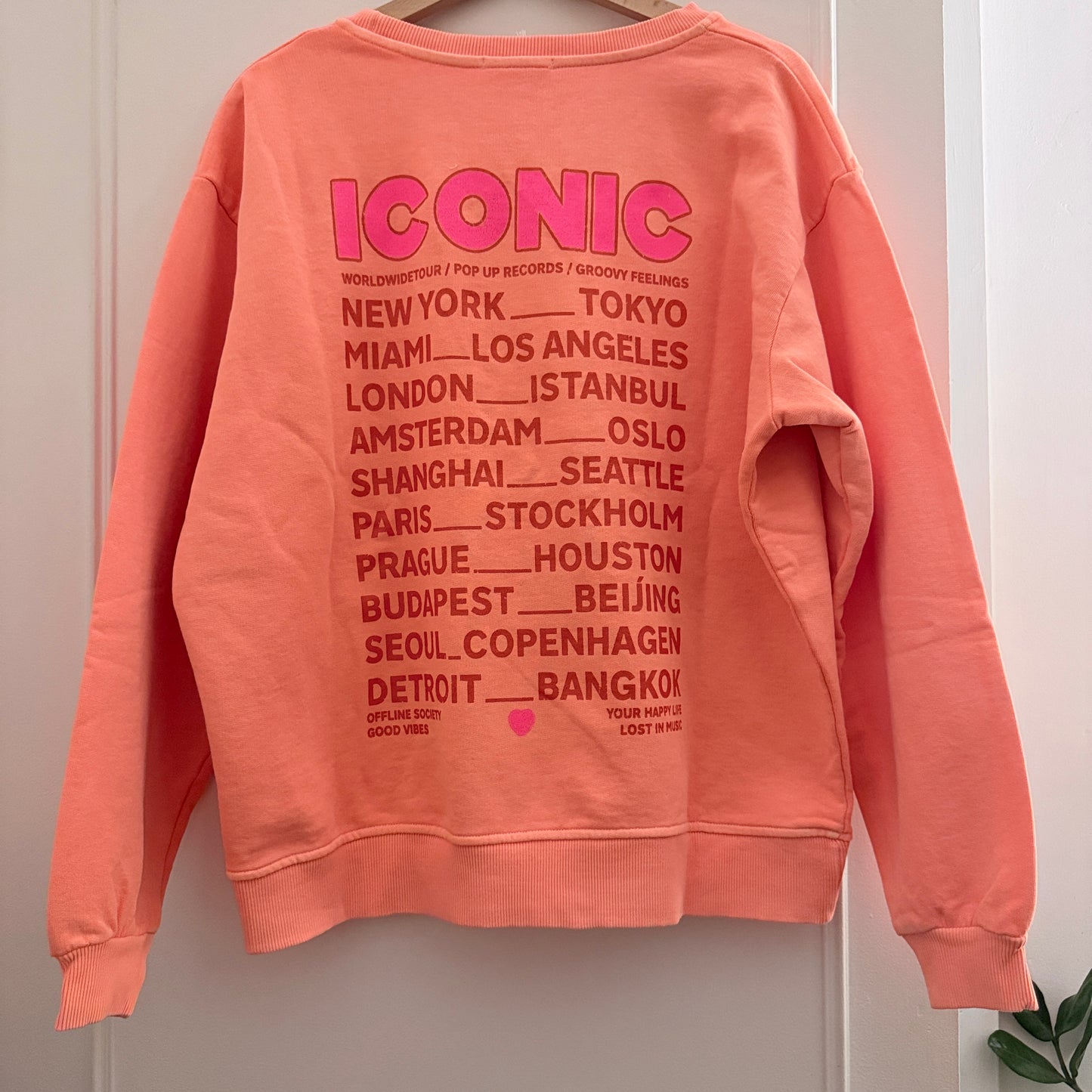 Sweat orange  manches longues ICONIC