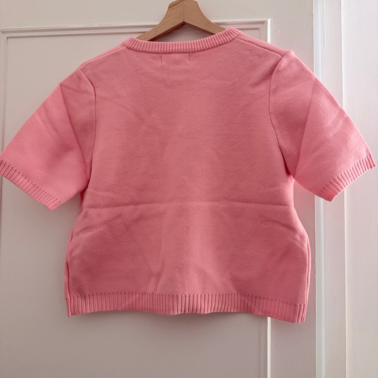 Cardigan manches courtes rose - Kilky