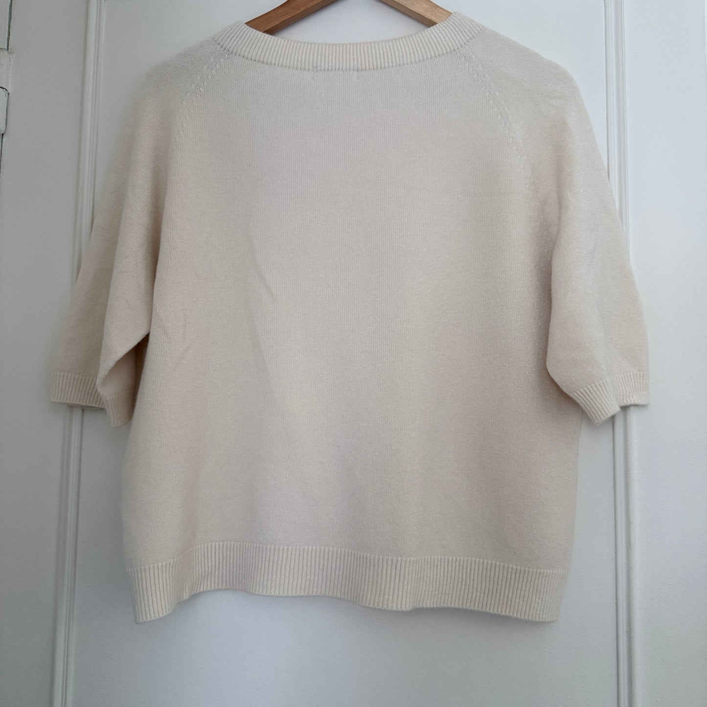 Pull col rond rose manches courtes - Taille unique LOUNAE
