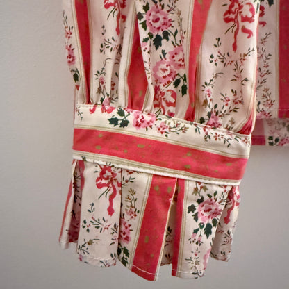 Chemise manches longues fleurie corail en coton LOUNAE