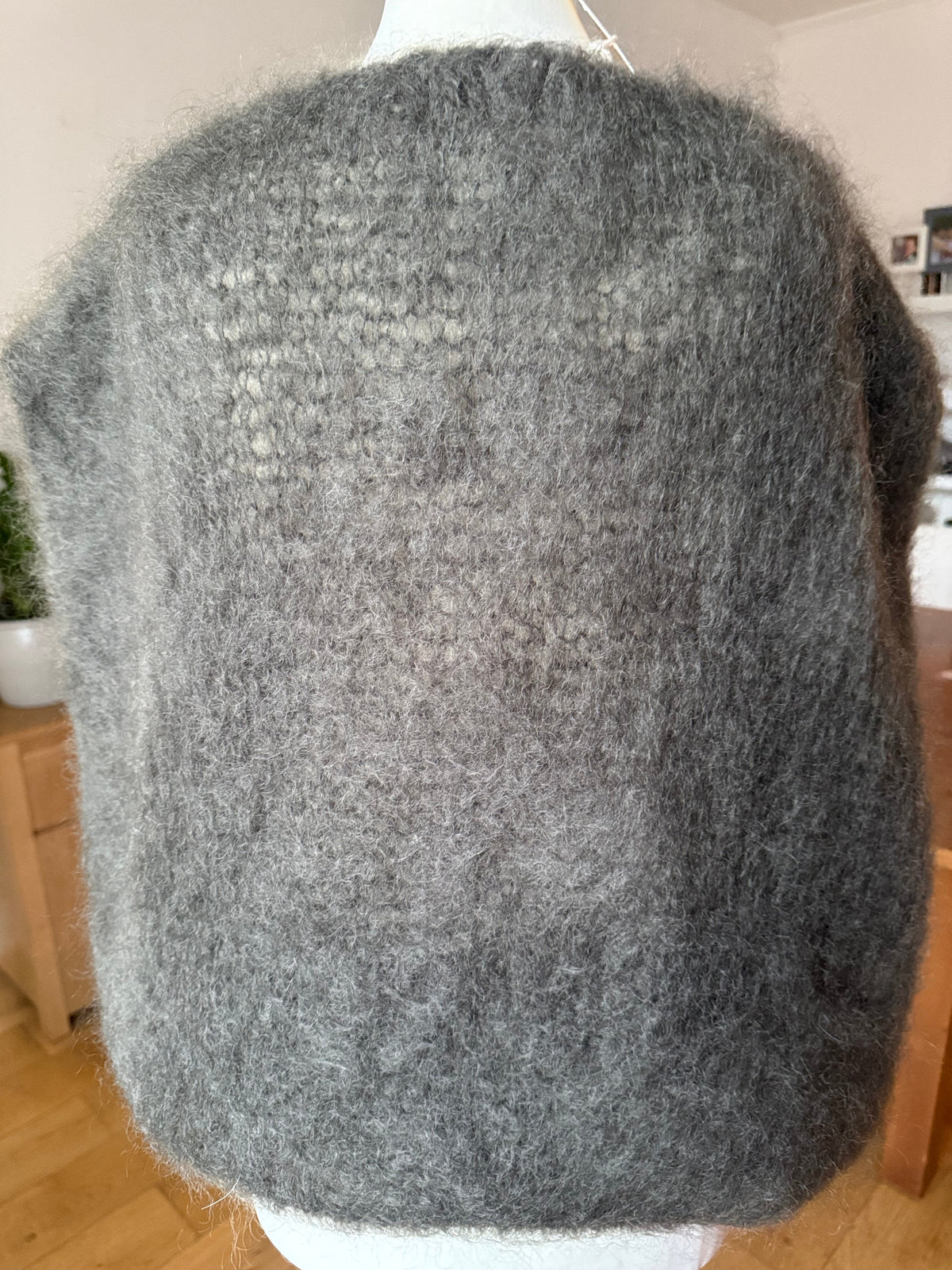 Pull Manches Courtes Kaki Foncé 80% mohair LOUNAE
