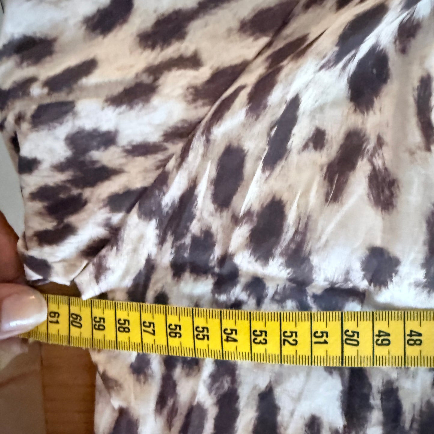 Chemise beige marron leopard manches ballon taille unique LOUNAE