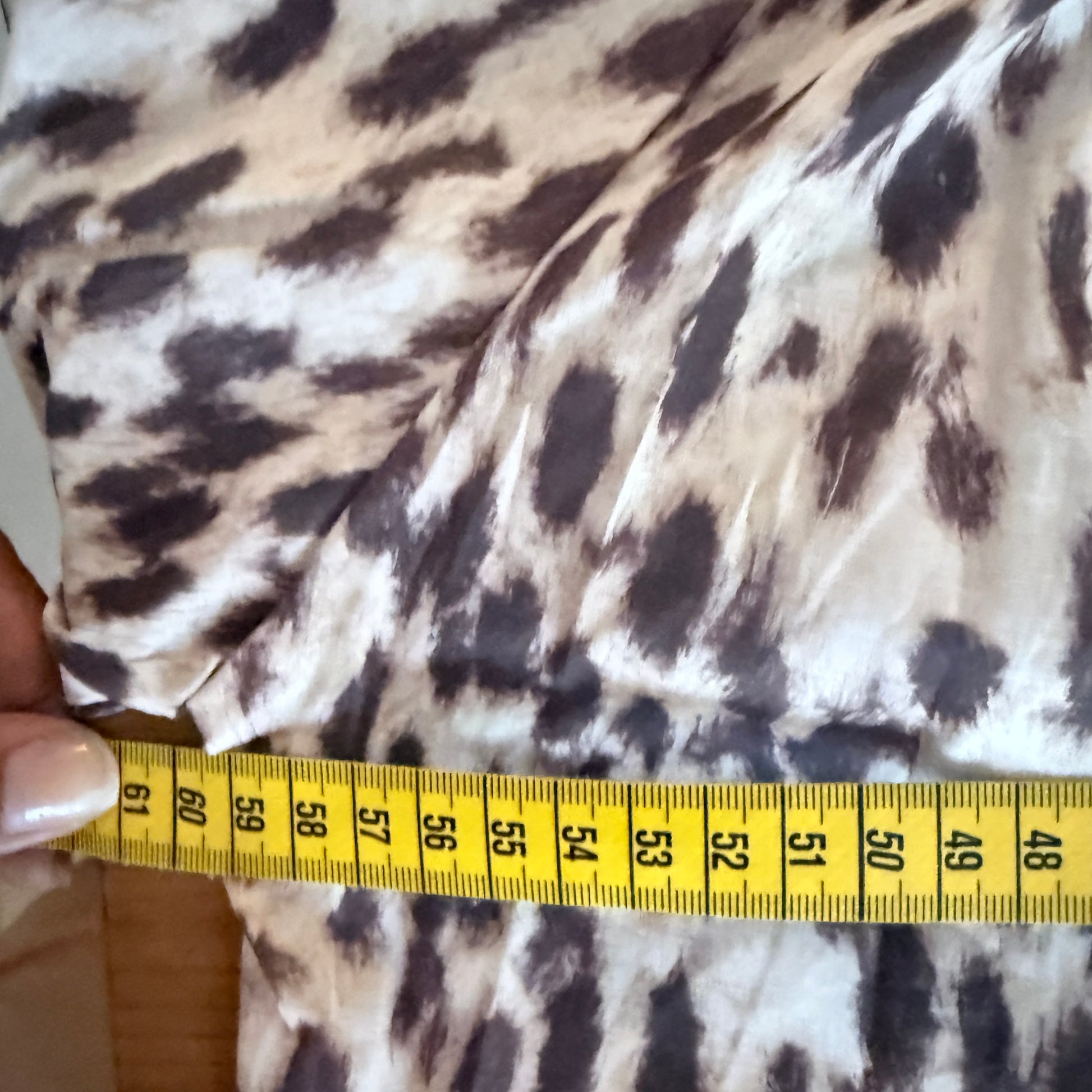 Chemise beige marron leopard manches ballon taille unique LOUNAE