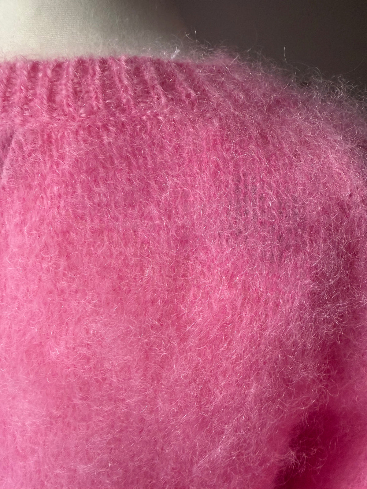 Pull Manches Courtes Rose 80% Kid- Mohair - Made in Italy LOUNAE
