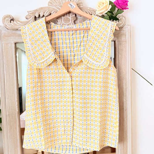 Chemise jaune et bleue col - Season