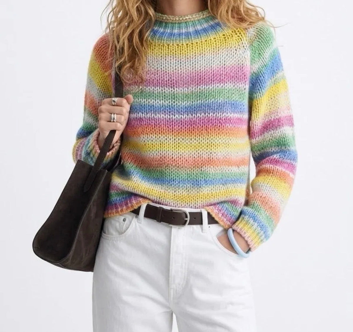 Pull Arc-en-ciel en laine – Fabriqué en Italie LOUNAE