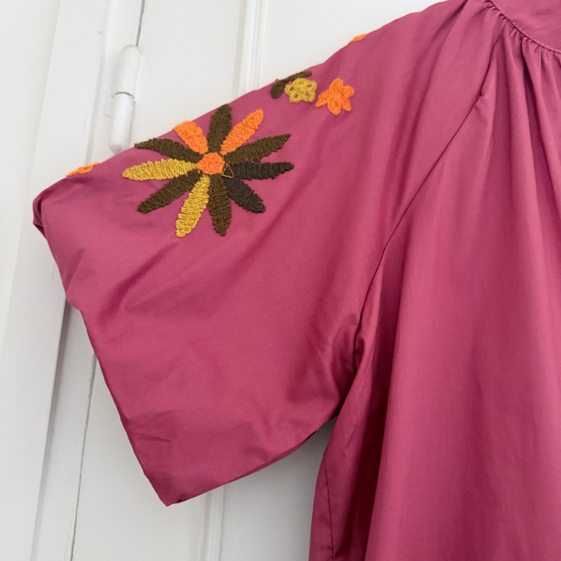 Robe bohème mi-longue terracotta - taille unique LOUNAE