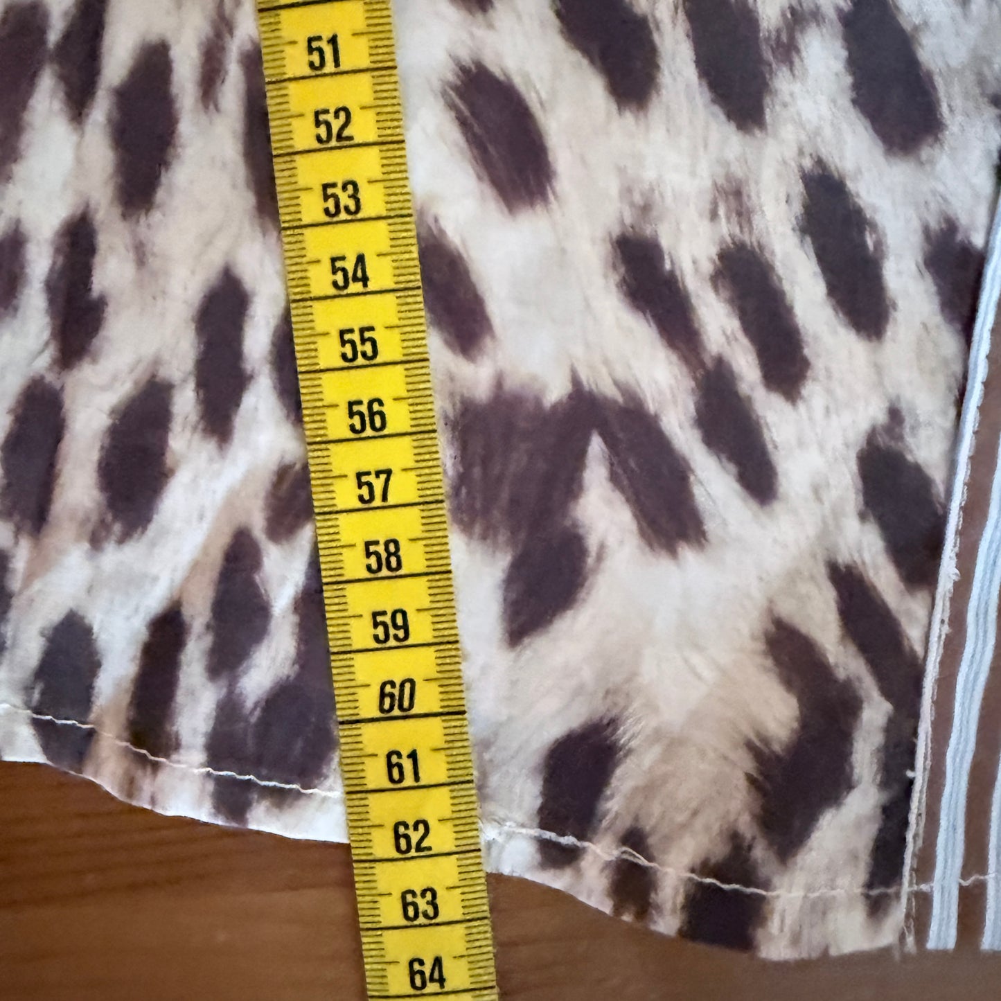 Chemise beige marron leopard manches ballon taille unique LOUNAE