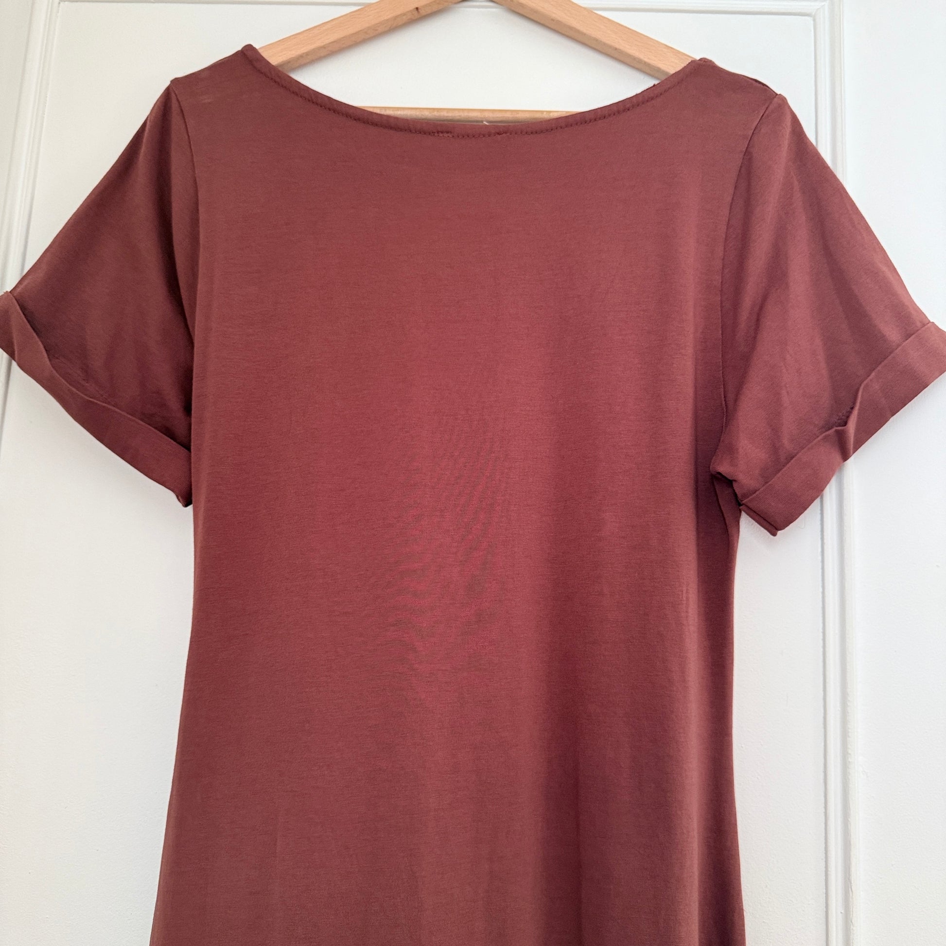 Robe longue marron détail noeuds en coton LOUNAE