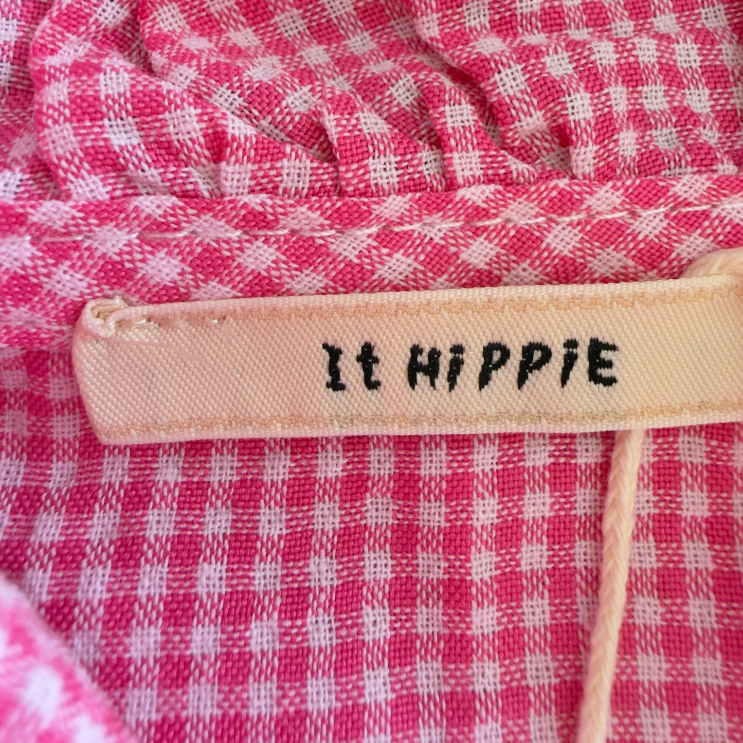 Chemise vichy rose en coton – It Hippie
