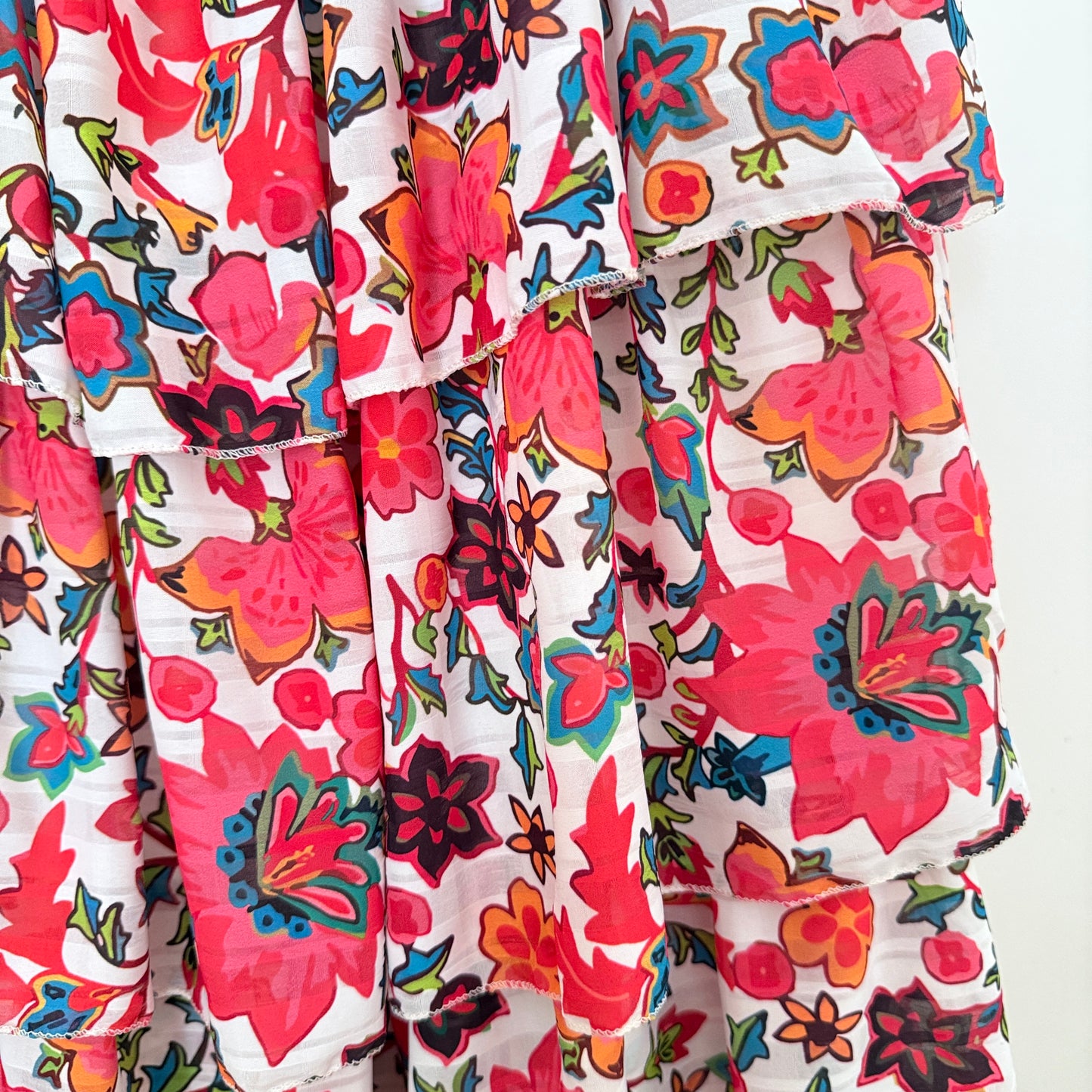 Robe fleurie à volants - April vintage