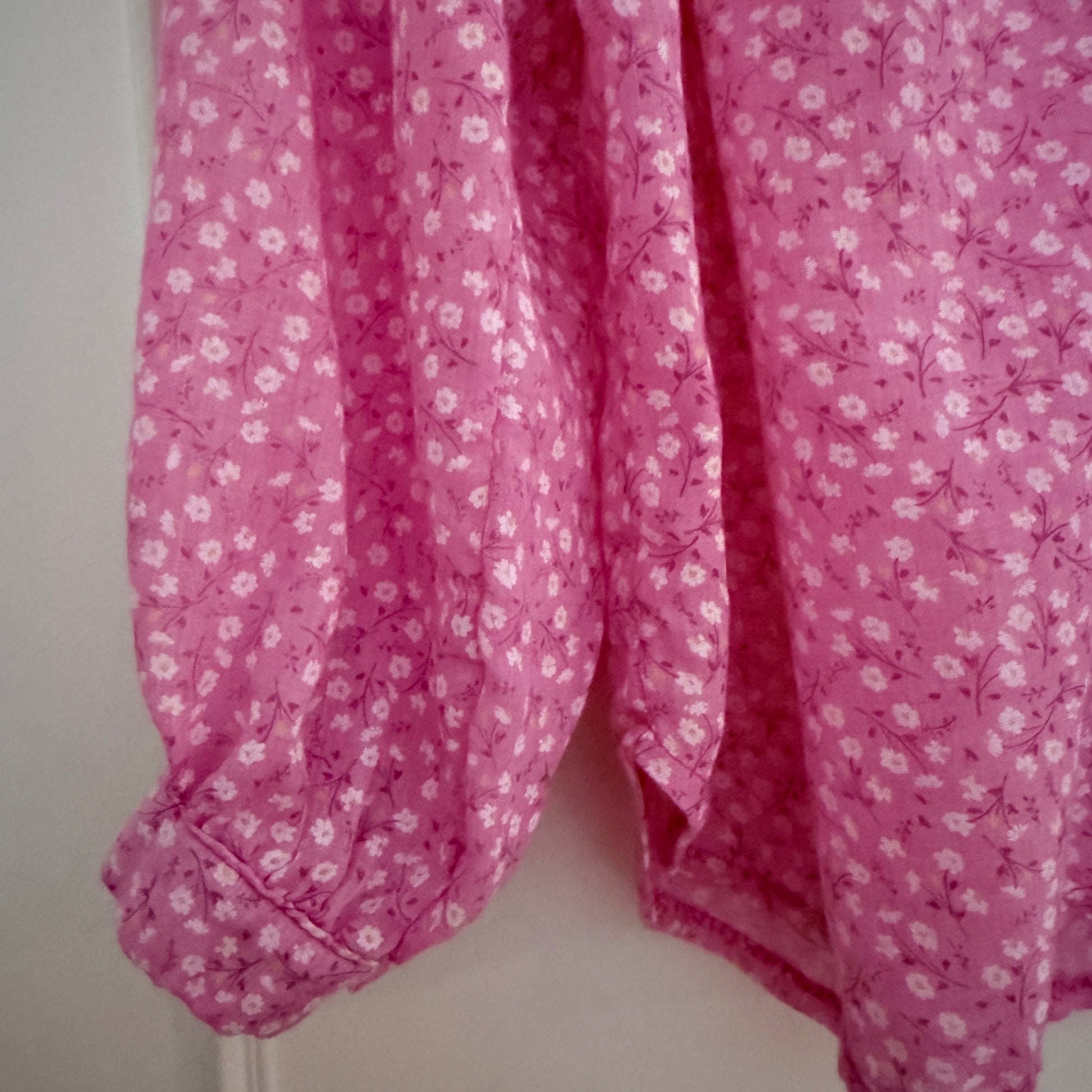 Chemise rose fleurie taille unique LOUNAE