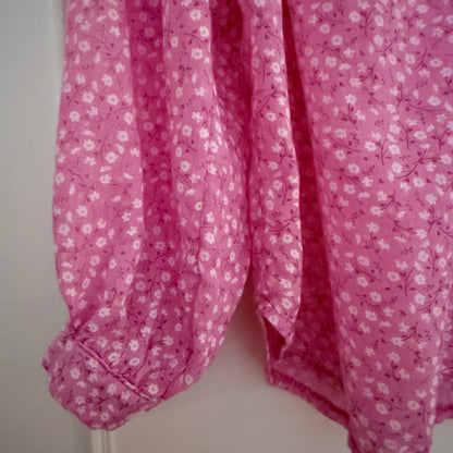 Chemise rose fleurie taille unique LOUNAE