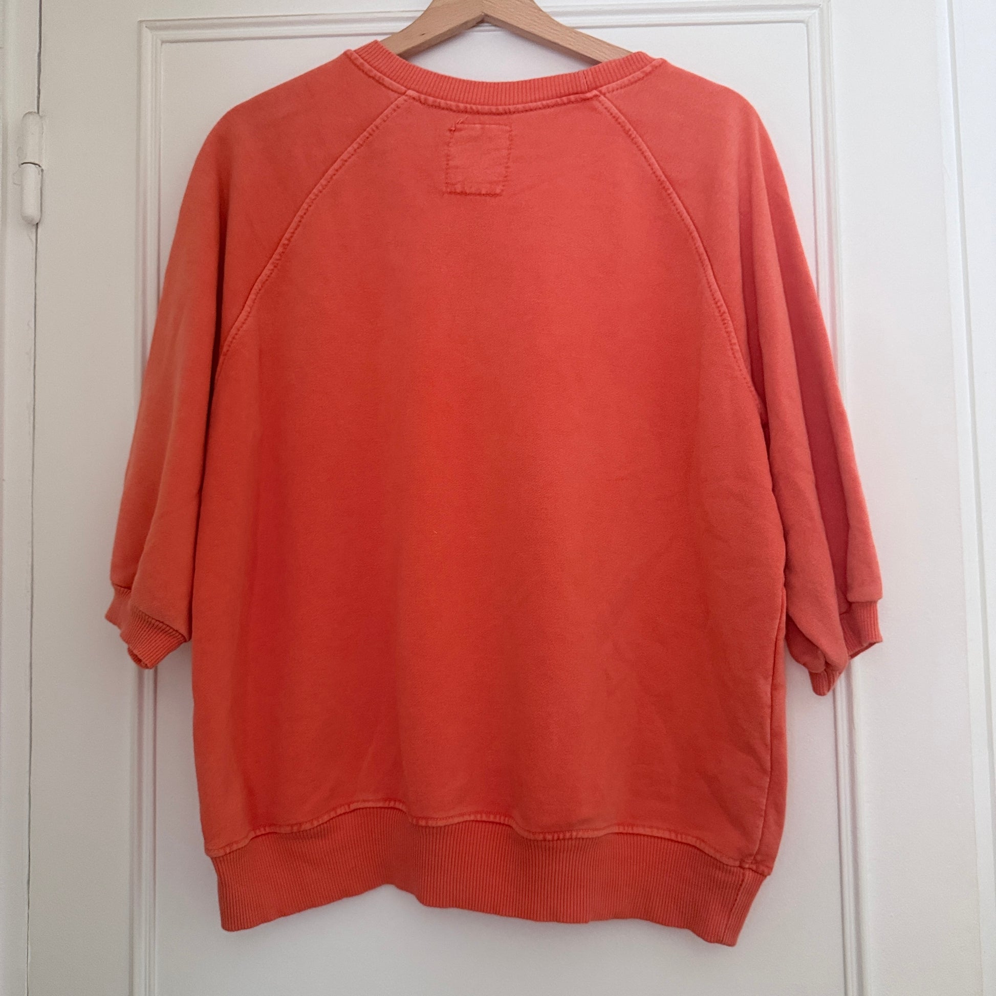 Sweat orange manches trois quarts en coton taille unique LOUNAE