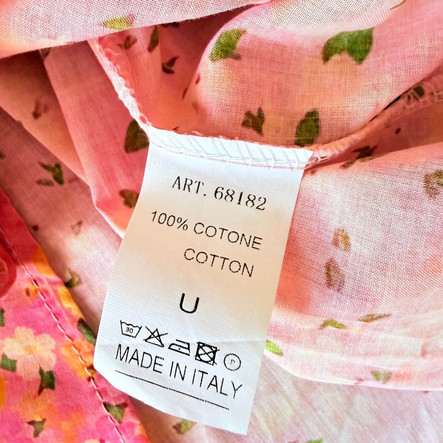 Chemise rose fleurie - April vintage