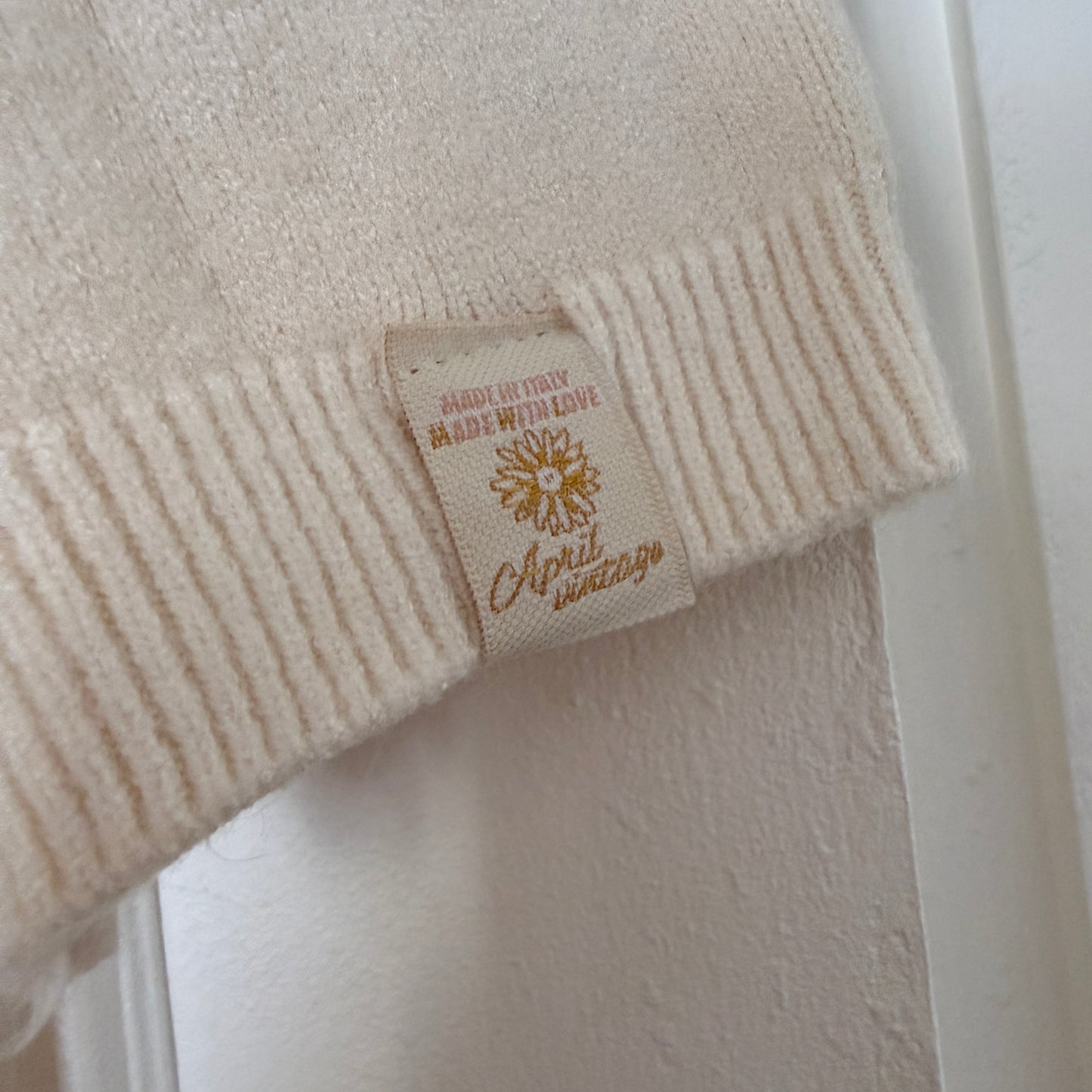 Pull col rond rose manches courtes - Taille unique LOUNAE