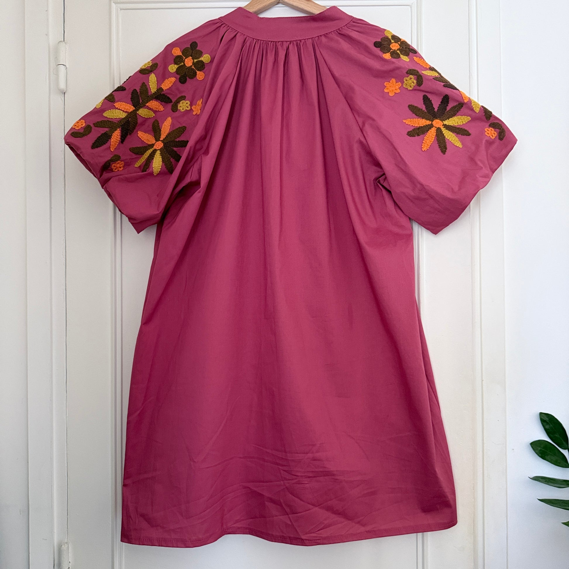 Robe bohème mi-longue terracotta - taille unique LOUNAE