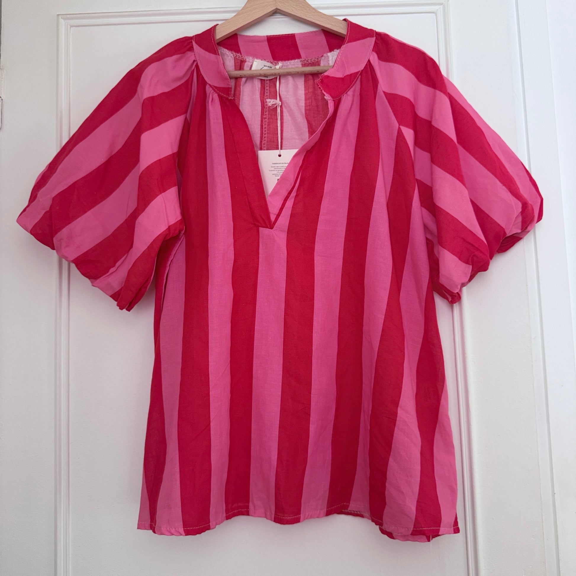 Blouse rose et fuschia en coton LOUNAE