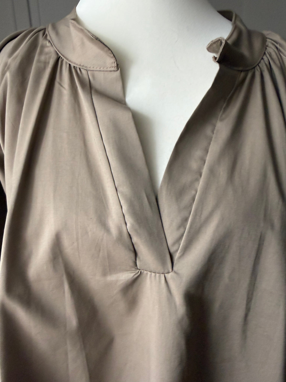 Blouse Bohème Beige Manches Ballon LOUNAE