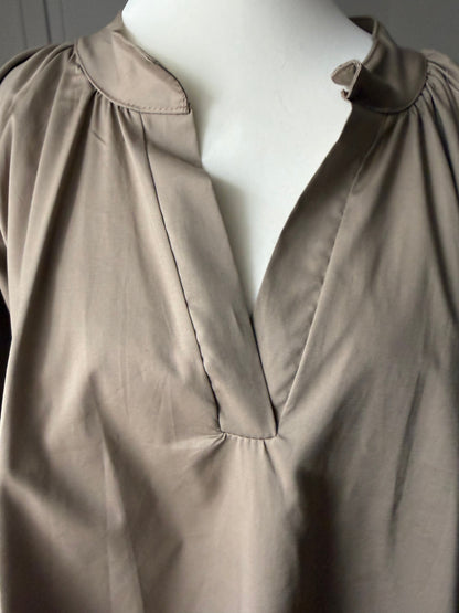 Blouse Bohème Beige Manches Ballon LOUNAE