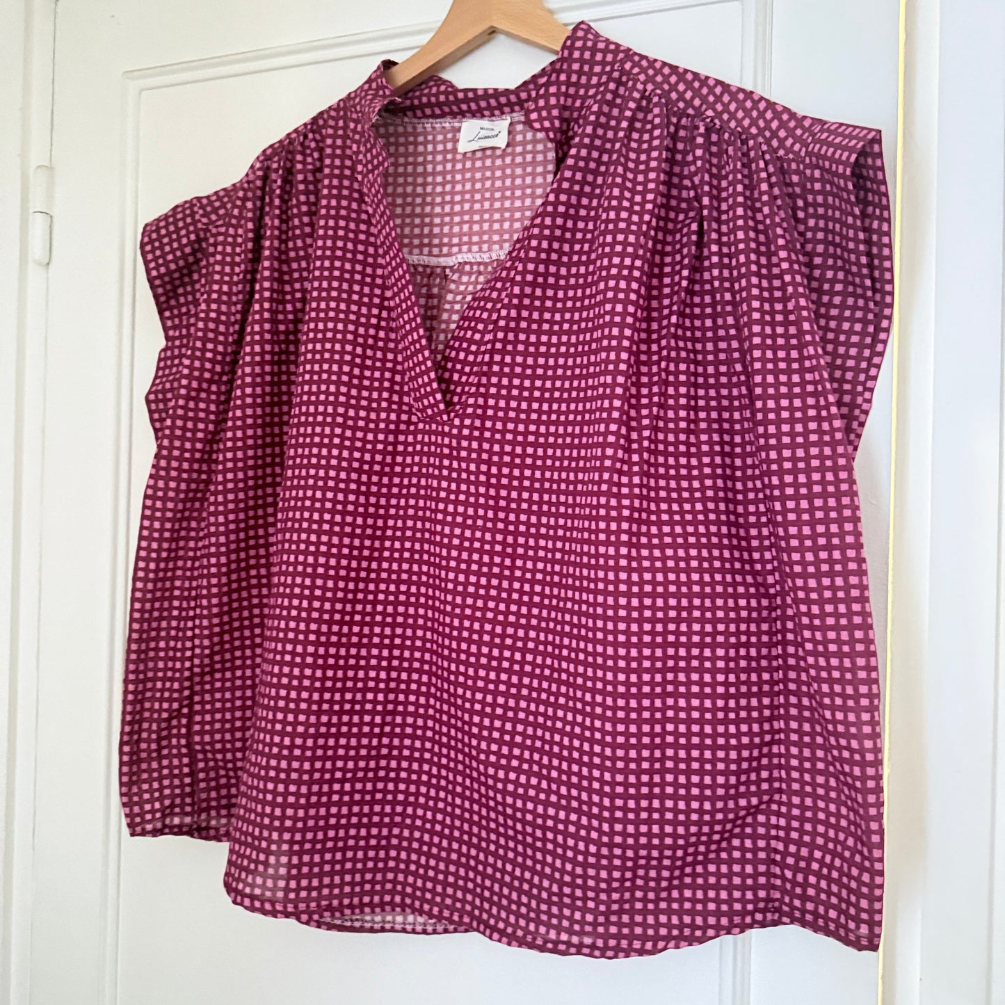 Blouse bordeaux rose - Luizacco