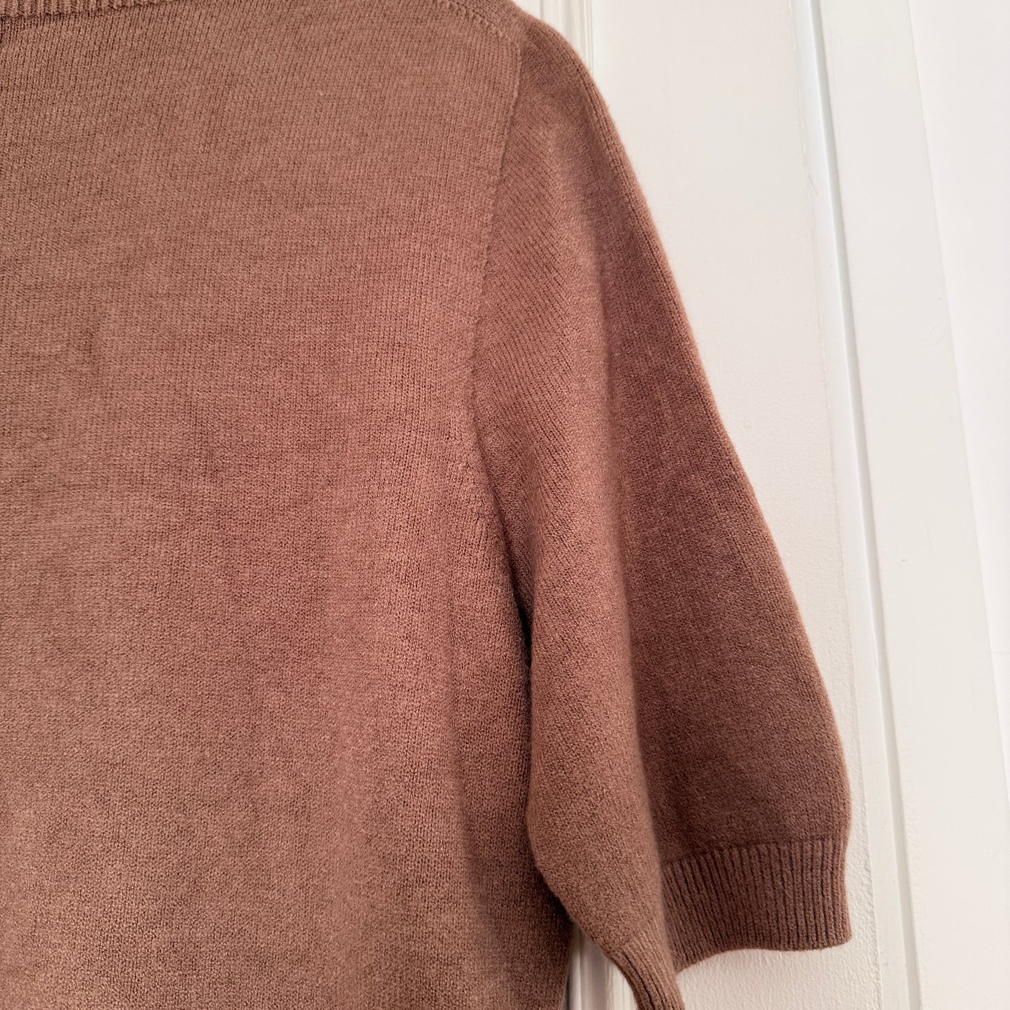Pull marron manches courtes LOUNAE