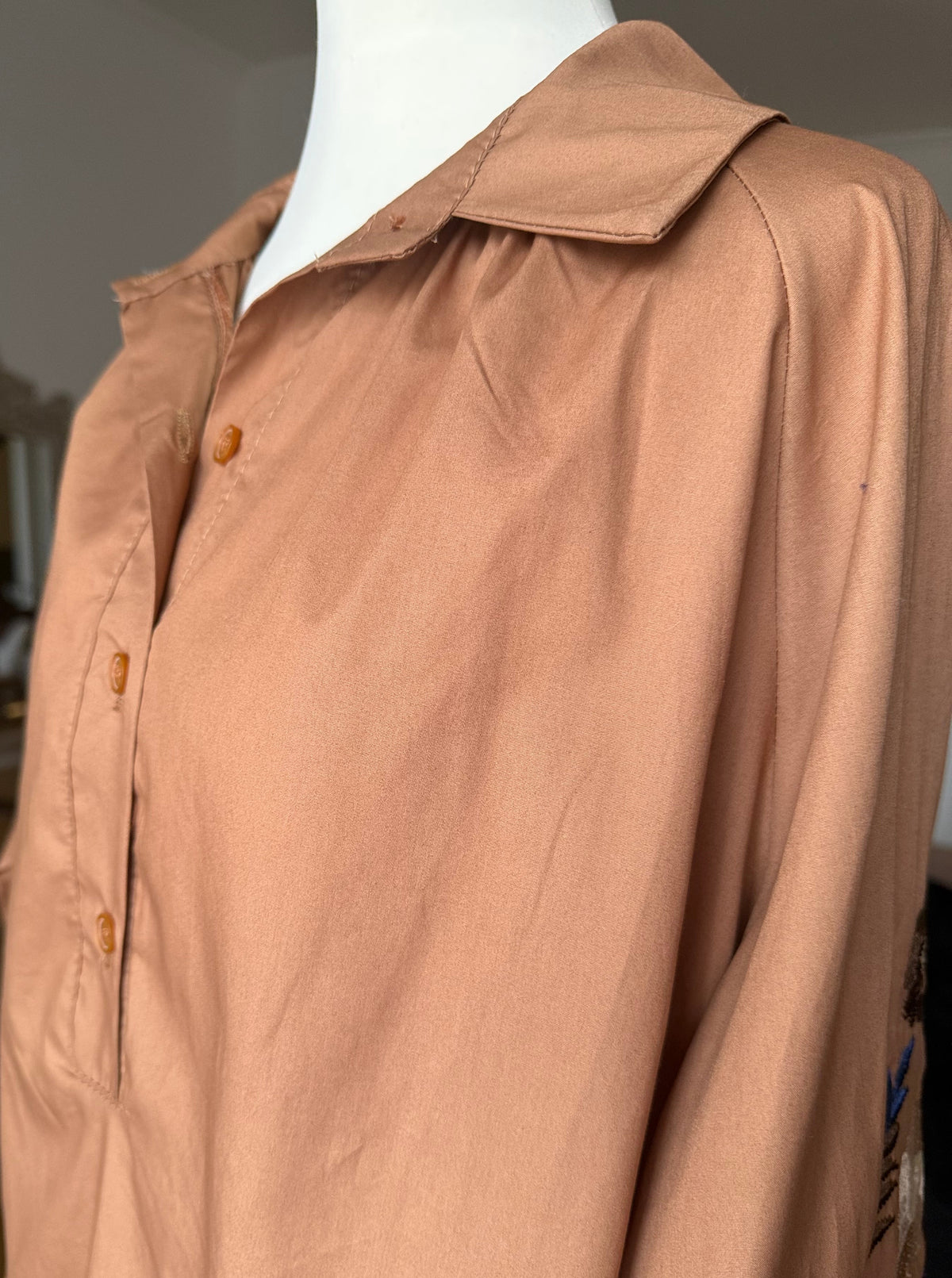 Chemise Manches Longues Brodée Camel LOUNAE