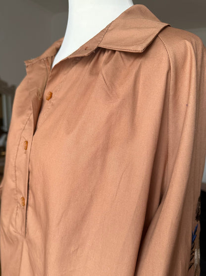 Chemise Manches Longues Brodée Camel LOUNAE
