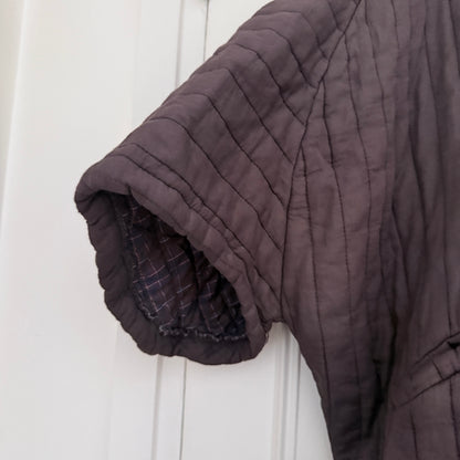 Veste kimono matelassée marron chocolat 100% coton – Taille unique LOUNAE