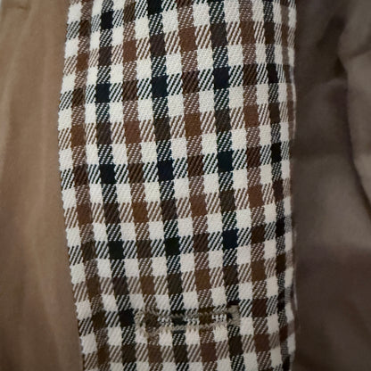 Trench court Camel carreaux en coton LOUNAE