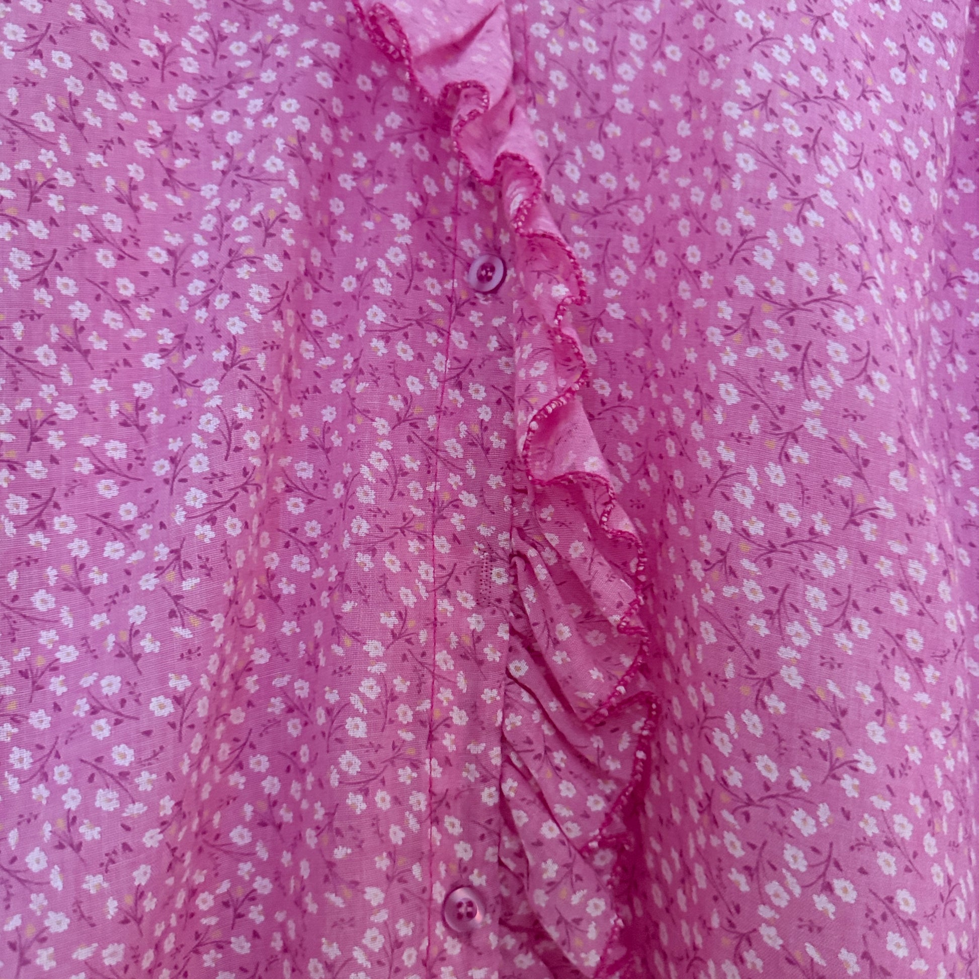 Chemise rose fleurie taille unique LOUNAE