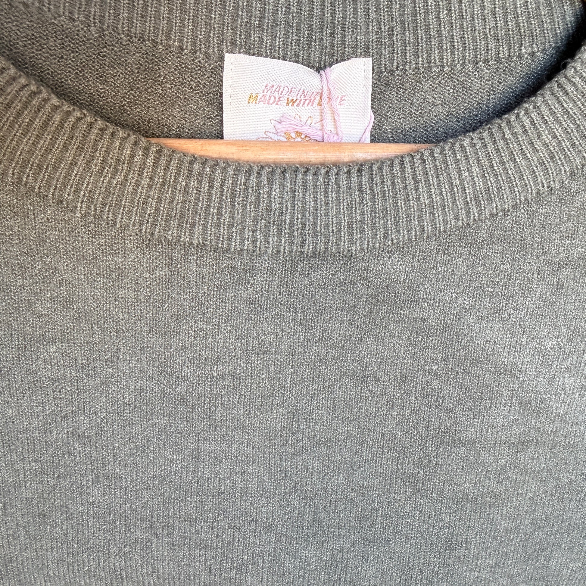 Pull col rond rose manches courtes - Taille unique LOUNAE