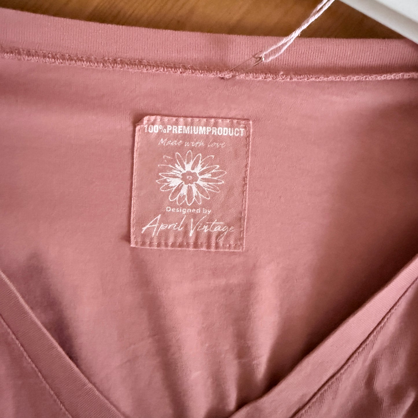 Robe longue tee shirt rose poudré coton taille unique LOUNAE
