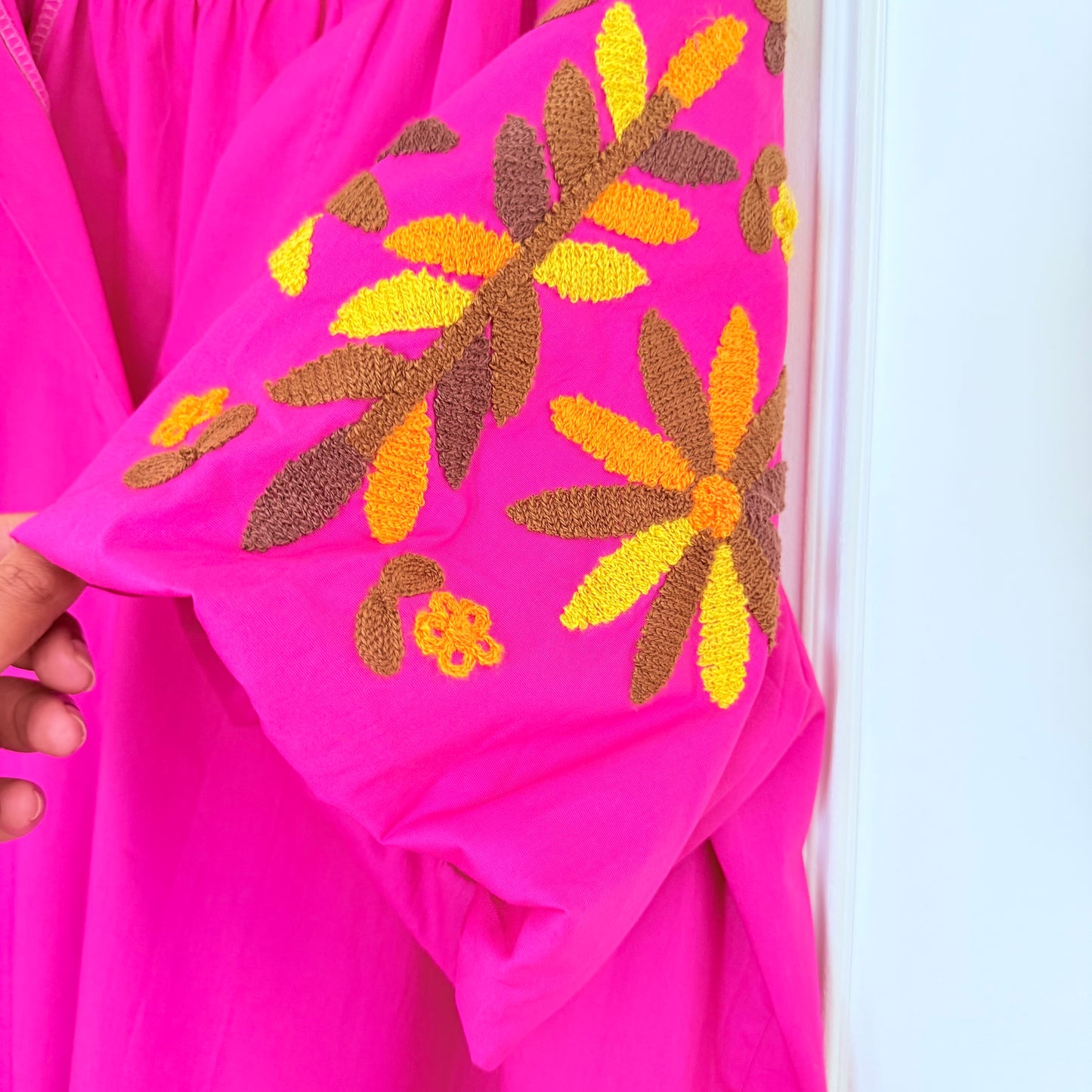 Robe longue bohème fuschia - Luizacco