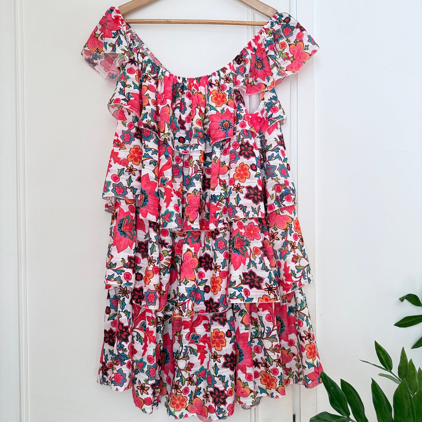 Robe fleurie à volants - April vintage