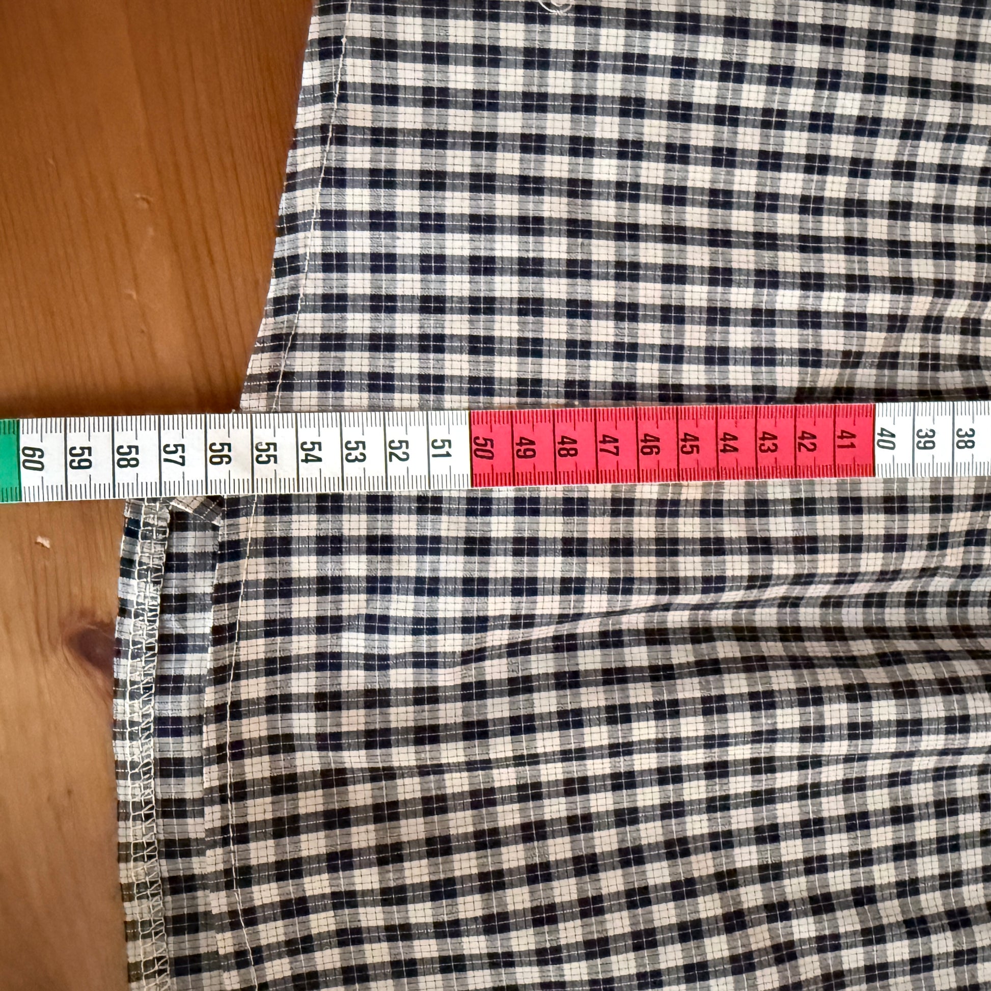 Chemise vichy bleue et blanche en coton taille unique LOUNAE