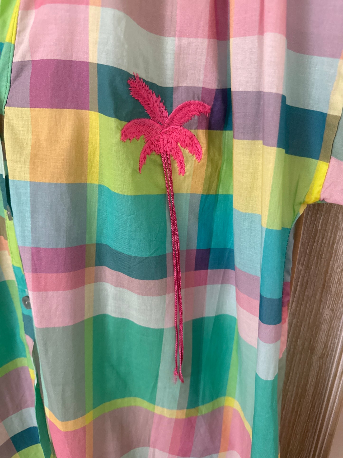 Robe chemise à carreaux pastel - April vintage