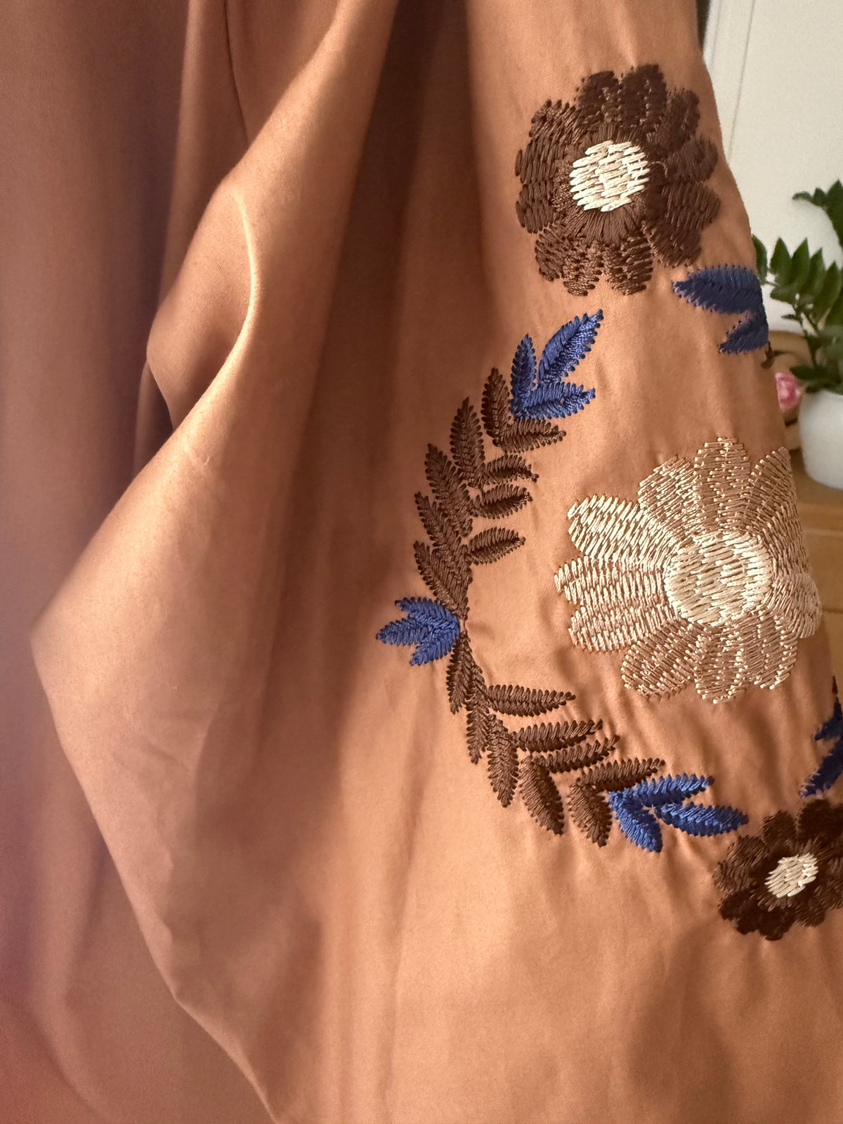 Chemise Manches Longues Brodée Camel LOUNAE
