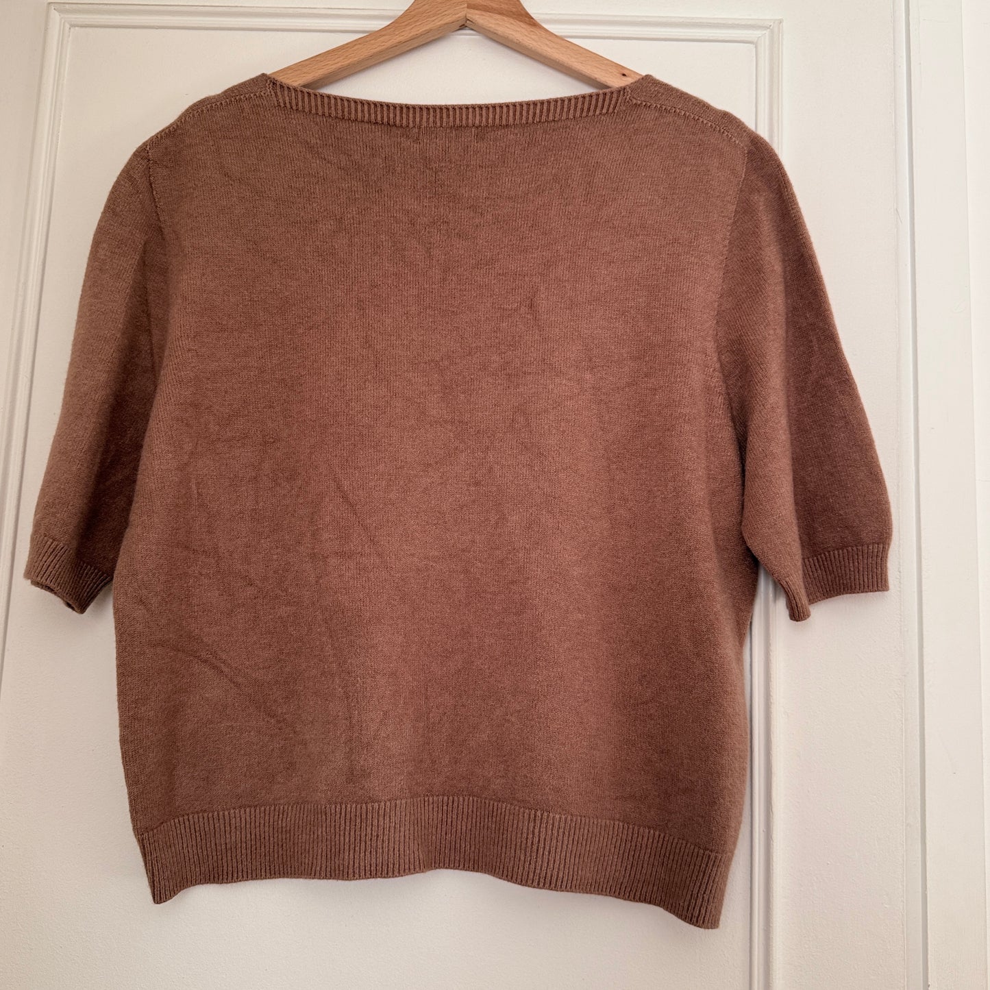Pull marron manches courtes LOUNAE