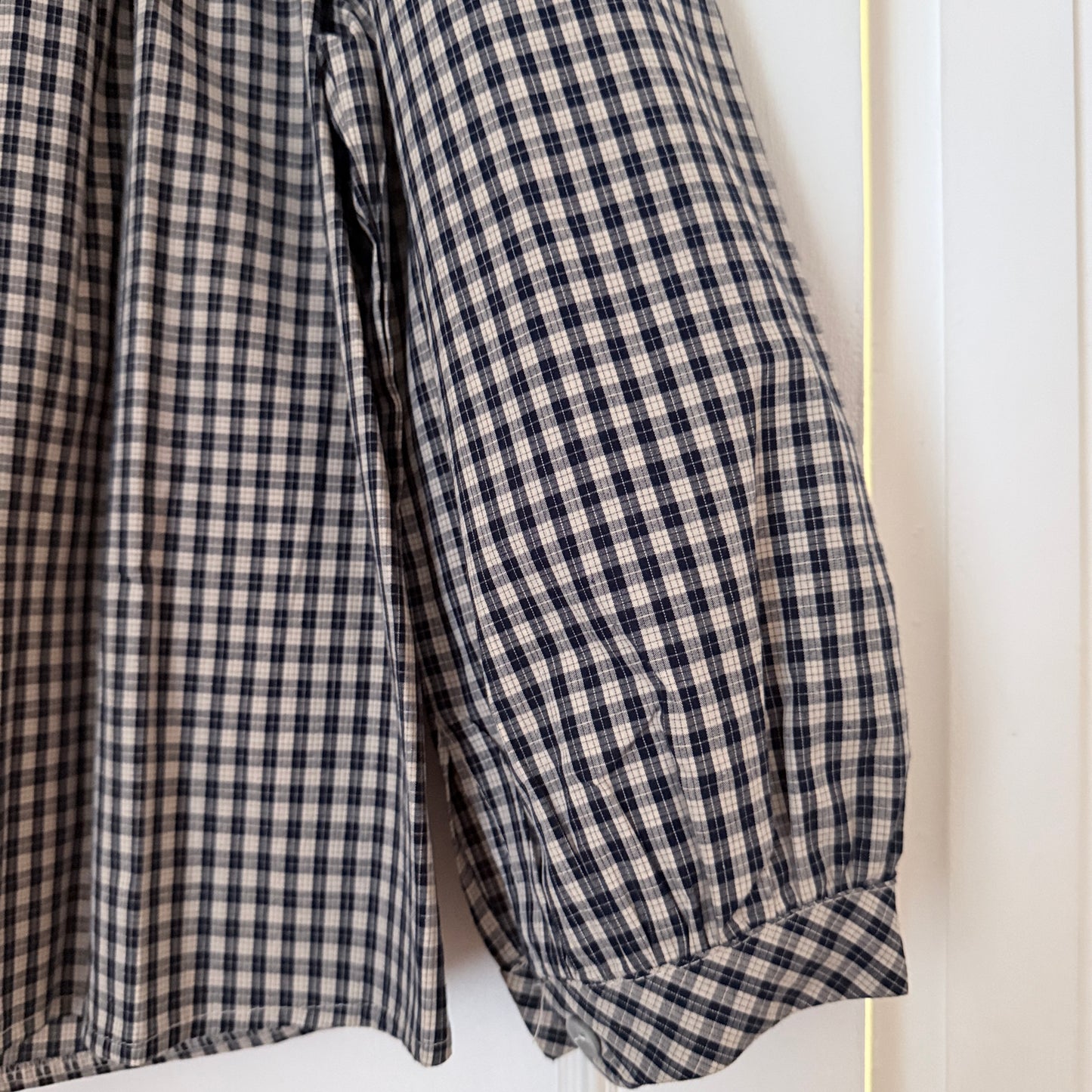Chemise vichy bleue et blanche en coton taille unique LOUNAE
